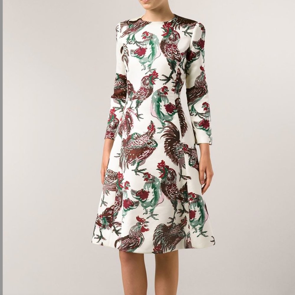 ROCHAS rooster dress